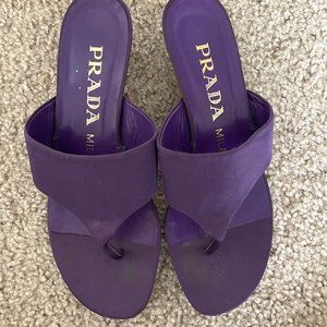 Prada silk purple sandals